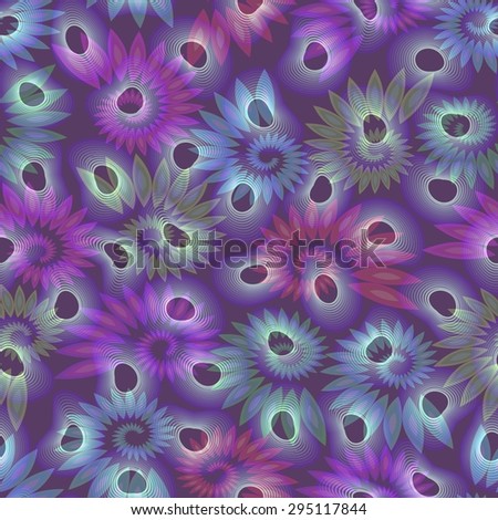 Abstract messy patterns in purple design. Modern futuristic background in grunge style.
