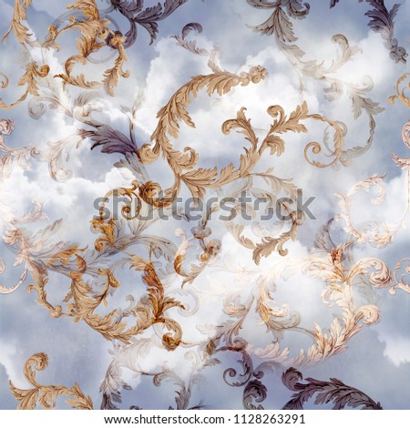 beautiful gold baroque pattern