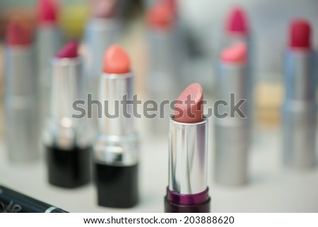 Lipstick. Makeup concept. Fashion Colorful Lipsticks