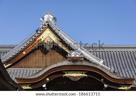 Roof of Japan shrine