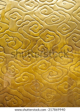 Chinese cloud pattern gold color texture Asian background