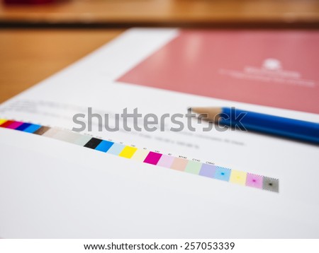 Color chart on Digital Printing Offset Industry work process