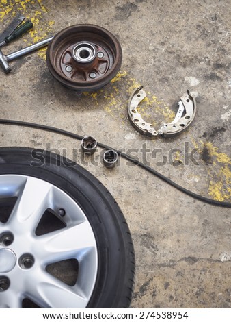 Break Pad Car auto Wheel parts repair service