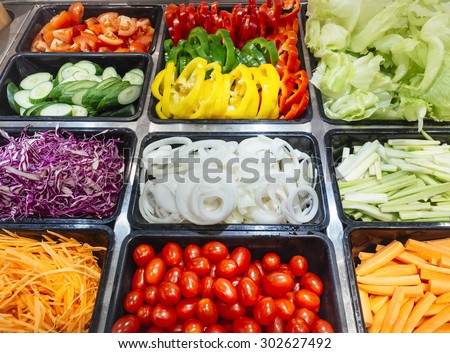 Salad Bar Fresh Vegetables Healthy food