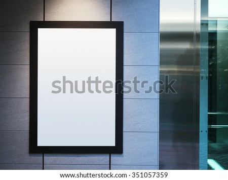 Mock up Poster Frame with Spot light Interior Background