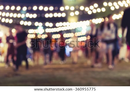 Festival Event Party with People Blurred Background