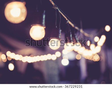 Lights decoration Event Festival outdoor Vintage tone