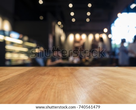 Table top Counter Blur Bar Restaurant cafe background