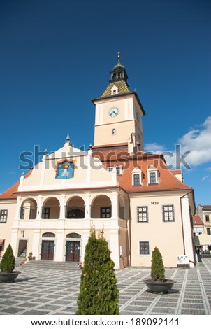 The Council House and the Council Square in the old town of Brasov - Casa Sfatului and Piata Sfatului