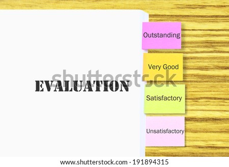 Stack Of A4 Paper With Colorful Tagging For Easy Reference For Evaluation Process In Business Concept