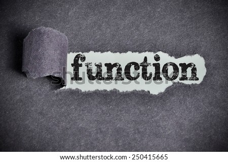function word under torn black sugar paper