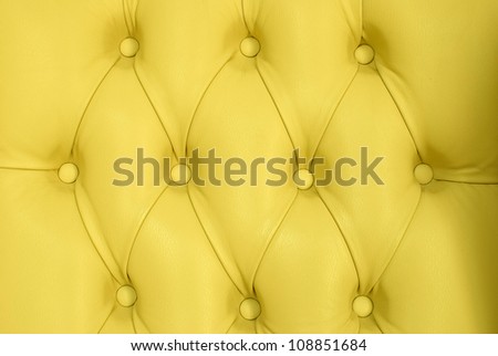 yellow antique leather sofa texture close up