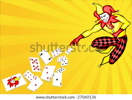 joker throwing cards