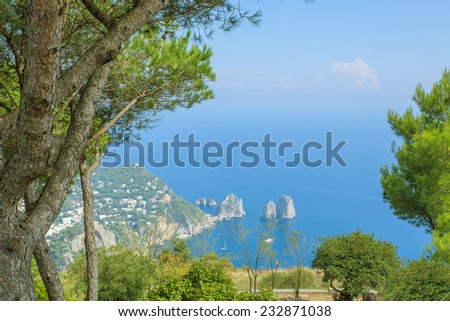 Isle of Capri, Italy, the view from