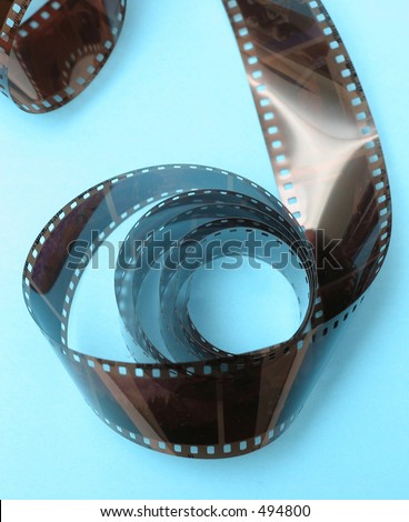 Close up of 35mm negative film