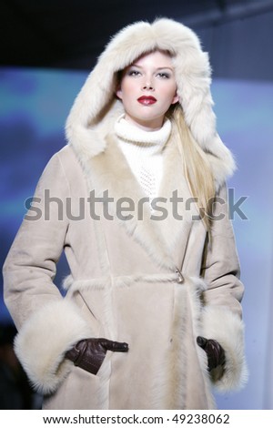 NEW YORK - FEBRUARY 16: A model walks the runway the Pamela Roland Collection for Fall/Winter 2010 during Mercedes-Benz Fashion Week on February 16, 2010 in New York.