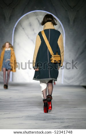 NEW YORK - FEBRUARY 17: A model is walking the runway at the PHILLIP LIM Collection for Fall/Winter 2010 during Mercedes-Benz Fashion Week on February 17, 2010 in New York.