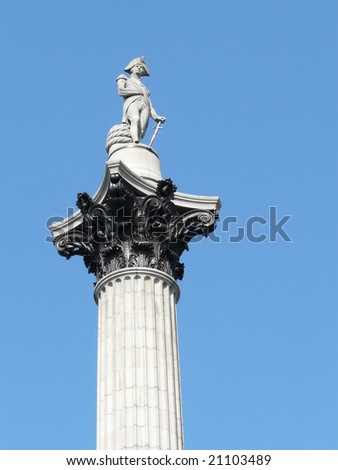 Nelson\'s Column in Trafalgar Square, London, United Kingdom