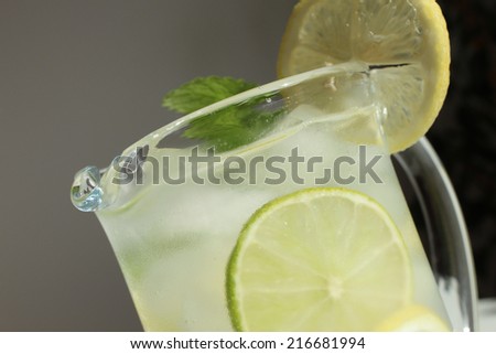 fresh lemon water in a carafe