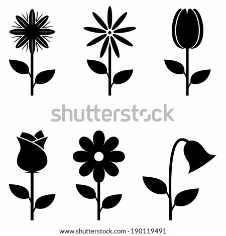 Flower Icon Stock Vector Illustration 190119491 : Shutterstock