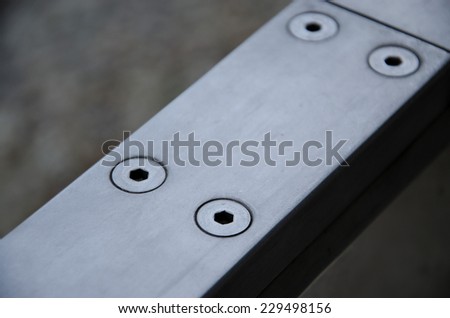 Stainless steel connection by screws
