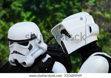 VIENNA, AUSTRIA, June 13, 2015: Star Wars characters,  stormtrooper and scout trooper at the Star Wars Celebration.