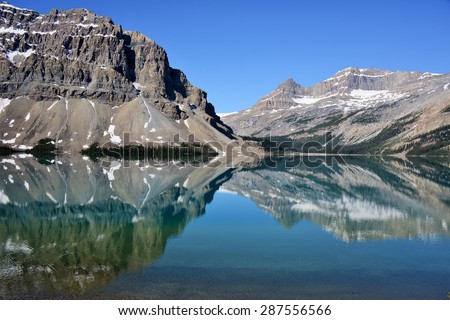 Stunning Mirror Effect  -  Mountains Reflected Perfectly in Calm Lake
