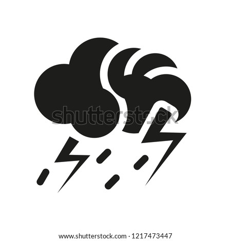 Thunderstorm icon. Trendy Thunderstorm logo concept on white background from Weather collection. Suitable for use on web apps, mobile apps and print media.