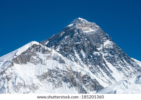 Top of the world, Mt. Everest as seen from the Kala Patthar summit