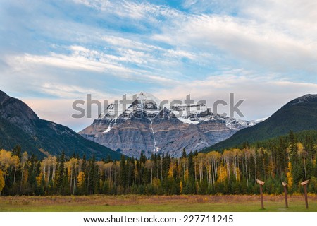 Mount Robson at sunset, British Columbia, Canada