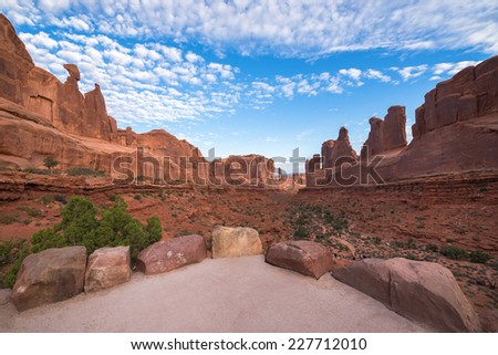 Park Avenue in Arches National Park,Utah, USA