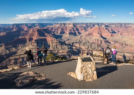 Tourists at Grand Canyon National Park, Arizona, USA