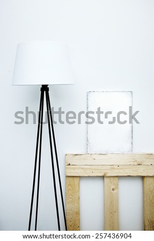 Motivational hipster board mock-up with  place for text. Scandinavian  style room interior