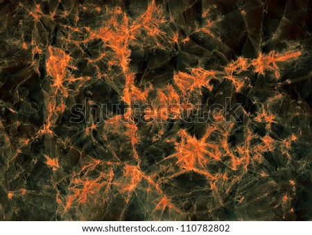 Abstract fiery black and orange background, may be used as design element. Not computer generated, this background was made on paper and scanned.