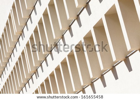 Interesting architectural detail with concrete sunshades