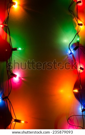 background of multicolored Christmas lights