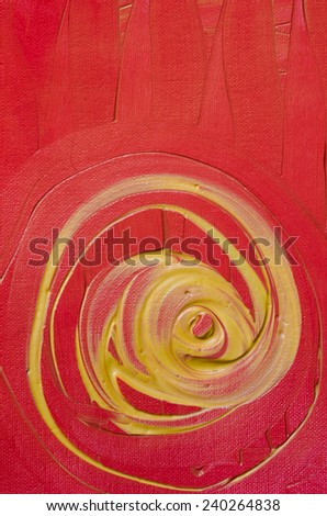 oil painting art background doodles on red back ground