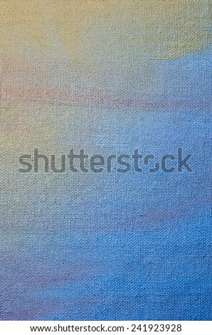 yellow and blue empty abstract texture painted on art canvas background
