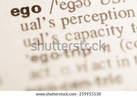 Definition Of Word Ego In Dictionary Stock Photo 259915538 : Shutterstock