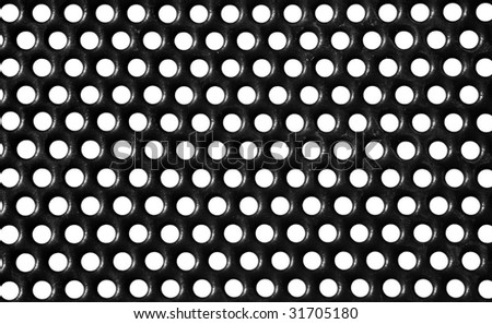 Coated Metal Grid Background in Black