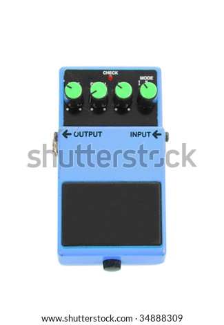 Blue Used Grunge Funky Guitar Pedal
