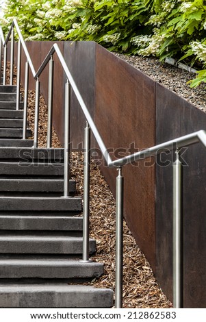 lines and patterns created from outdoor stairs