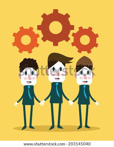 Conceptual of business teamwork . Business people character. Vector illustration