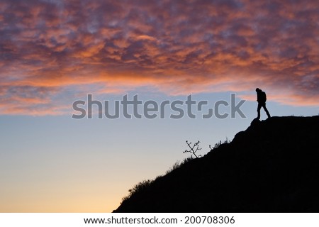 Man on a hill