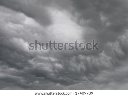 Dark rain and thunderstorm clouds, very good background motive
