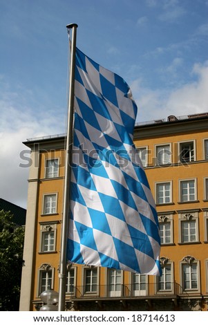 stock photo : Bavarian flag at