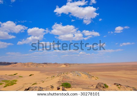 Sand dunes on Skeleton coast in Namibia