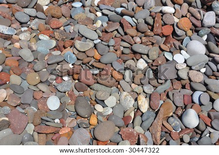 Pebbles on the skeleton coast