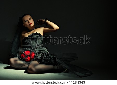 black widow in a mountain sitting on the floor