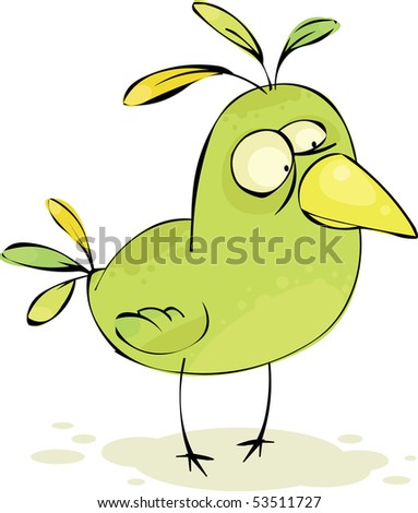 Crazy Birds on Green Crazy Bird Stock Vector 53511727   Shutterstock